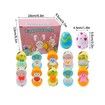 12pcs Easter Egg Fillers Toy Non-toxic Multicolor Safe Material Abs Kawaii Design Printed Opening Eggshell