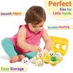 6p Eggs Set With Matching Easter Egg Set Without Electricity, Color And Shape Recognition, Early Education Puzzle Toys, Christmas Gifts chicken