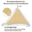 3*3*3 M Triangle Sun Shade Sail for Patio Lawn Garden Pergola