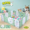 Baby Playpen 16 Panels Safe Fence Kids Enclosure Kidbot Activity Centre Safety Barrier Foldable Gate Play Yard Rabbit Design