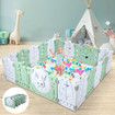 Baby Playpen 18 Panels Safe Fence Kids Enclosure Kidbot Activity Centre Safety Barrier Foldable Gate Play Yard Rabbit Design