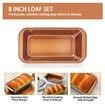5 PCS Nonstick Bakeware Set, Baking Pans Set with Round and Square Cake Pan, Loaf Pan, Muffin Pan & Roasting Pan,Dishwasher Safe,Easy Clean,Oven Safe