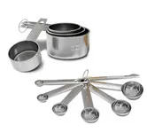 11PCS  Baking Measuring Cup Set,Stainless Steel Measuring Spoons and Cups,Stackable and Hangable,With Accurate Markings