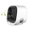 Portable Air Conditioner Fan, 3 Speed Rechargeable Evaporative Air Cooler, Mini AC Desktop Fan for Room Home Bedroom Office Indoor Outdoor Color White