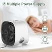 Portable Air Conditioner Fan, 3 Speed Rechargeable Evaporative Air Cooler, Mini AC Desktop Fan for Room Home Bedroom Office Indoor Outdoor Color White
