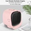 Portable Air Conditioner Fan, 3 Speed Rechargeable Evaporative Air Cooler, Mini AC Desktop Fan for Room Home Bedroom Office Indoor Outdoor Color Pink