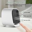 Portable Air Conditioner Fan, 3 Speed Rechargeable Evaporative Air Cooler, Mini AC Desktop Fan for Room Home Bedroom Office Indoor Outdoor Color Green