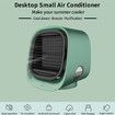 Portable Air Conditioner Fan, 3 Speed Rechargeable Evaporative Air Cooler, Mini AC Desktop Fan for Room Home Bedroom Office Indoor Outdoor Color Green