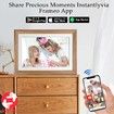 10.1 Inch Smart WiFi Digital Photo Frame 1280x800 IPS LCD Touch Screen,Auto-Rotate Portrait and Landscape,Built in 32GB Memory (Wooden)