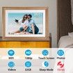 10.1 Inch Smart WiFi Digital Photo Frame 1280x800 IPS LCD Touch Screen,Auto-Rotate Portrait and Landscape,Built in 32GB Memory (Wooden)