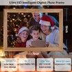 10.1 Inch Smart WiFi Digital Photo Frame 1280x800 IPS LCD Touch Screen,Auto-Rotate Portrait and Landscape,Built in 32GB Memory (Wooden)