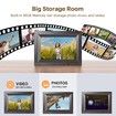10.1 Inch Smart WiFi Digital Photo Frame 720P IPS LCD Touch Screen,Auto-Rotate Portrait and Landscape,Built in 32GB Memory (Wooden Frame)