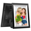 10.1 Inch Smart WiFi Digital Photo Frame 1280x800 IPS LCD Touch Screen,Auto-Rotate Portrait and Landscape,Built in 32GB Memory (Black Wooden Frame)