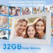 10.1 Inch Smart WiFi Digital Photo Frame 1280x800 IPS LCD Touch Screen,Auto-Rotate Portrait and Landscape,Built in 32GB Memory (White)