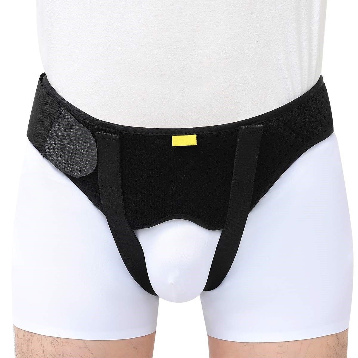 Hernia Belt Truss for Single/Double Inguinal or Sports Hernia,Hernia Support Brace for Men for Women Relief Recovery Strap with 2 Removable Compression Pads (Size:XL)