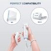 Wii Remote Controller with Nunchuck Compatible with Wii and Wii U in 2-Pack White