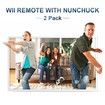 Wii Remote Controller with Nunchuck Compatible with Wii and Wii U in 2-Pack White