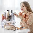 Rotating Makeup Organiser Jewellery Storage Organizer Box Cosmetic Case Holder 6 Drawers Portable Display Stand Container 360 Degree Spinning Transparent
