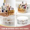 Rotating Makeup Organiser Jewellery Storage Organizer Box Cosmetic Case Holder 6 Drawers Portable Display Stand Container 360 Degree Spinning Transparent