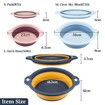 3Pcs Wash Basin Collapsible Laundry Tub Kitchen Sink Dish Washing Up Bowl Face Clothes Food RV Camping Picnic with 3 Hanging Hooks Foldable