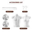 Male Female Mannequin Display Manikin Dressmakers Torso Dress Form Sewing Fashion Mens Women Dummy Adjustable 70-100cm with Stands Hollow Back 2PCS