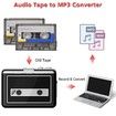 Cassette Player,Portable Tape Player Compact Recorder with Headphones,Audio Music Cassette to MP3 Digital Converter (Black)