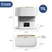 Portable Washing Machine Mini Washer Foldable 11L Semi Auto Domestic Appliance Domestic Grey