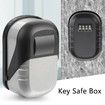 Key Lock Box Wall Mounted Aluminum alloy Key Safe Box 4 Digit Combination Key Storage Lock Box Indoor Outdoor Keys Storage Box Col Grey