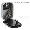 Key Lock Box Wall Mounted Aluminum alloy Key Safe Box 4 Digit Combination Key Storage Lock Box Indoor Outdoor Keys Storage Box Col Black