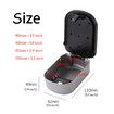 Key Lock Box Wall Mounted Aluminum alloy Key Safe Box 4 Digit Combination Key Storage Lock Box Indoor Outdoor Keys Storage Box Col Black