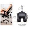 4p 2inch 11mm TPR Silent Double Casters for Furniture Office Chairs Circlip Pulley