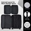 2 Piece Luggage Set Travel Suitcases Carry On Hard Shell Lightweight Rolling Traveller Trolley Vanity Checked Bag