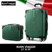 2 Piece Luggage Set Travel Suitcases Carry On Hard Shell Lightweight Rolling Traveller Trolley Vanity Checked Bag