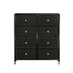Chest of 8 Drawers Dresser Tallboy Cabinet TV Table Unit Wardrobe Storage Entertainment Stand Bedroom Organiser Closet Organizer Furniture Black