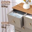 Chest of 9 Drawers Dresser Tallboy Storage Unit Cabinet TV Entertainment Wardrobe Stand Table Closet Organizer Bedroom Organiser Furniture Oak