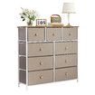 Chest of 9 Drawers Dresser Tallboy Storage Unit Cabinet TV Entertainment Wardrobe Stand Table Closet Organizer Bedroom Organiser Furniture Oak