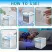 Personal Air Cooler,Mini Air Conditioner Portable Evaporative Cooling USB Fan With 7 Colors LED Light,Humidifier with 3 Speeds for Home Room Office