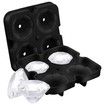 4 Diamond Shape Ice Cube Mold ice Maker Silicone Trays Chocolate Making DIY Candy Fondant Craft ice Cubes Col Black