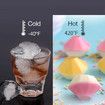 4 Diamond Shape Ice Cube Mold ice Maker Silicone Trays Chocolate Making DIY Candy Fondant Craft ice Cubes Col Black