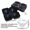 4 Diamond Shape Ice Cube Mold ice Maker Silicone Trays Chocolate Making DIY Candy Fondant Craft ice Cubes Col Black