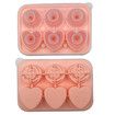 2p Rose Ice Cube Mold, Heart Shapes Ice Cube Tray, Silicone Ice Mold Fun Shapes3 Heart & 3 Rose Ice Balls for Chilling Whiskey Cocktails Drinks
