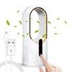 Portable Bladeless Fan 11.8 inch Cooling Fan with 3 Speeds Quiet Table Fans For Home, Bedroom, Office(White)