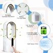 Portable Bladeless Fan 11.8 inch Cooling Fan with 3 Speeds Quiet Table Fans For Home, Bedroom, Office(White)