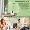 Portable Bladeless Fan 11.8 inch Cooling Fan with 3 Speeds Quiet Table Fans For Home, Bedroom, Office(White)
