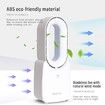 Portable Bladeless Fan 11.8-Inch Cooling Fan with 4 Speeds LED Lights and Touch Control Quiet Table Fan for Home