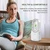 Portable Bladeless Fan 11.8-Inch Cooling Fan with 4 Speeds LED Lights and Touch Control Quiet Table Fan for Home