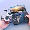 Mini WiFi FPV with 4K Dual HD Camera 360 Infrared Obstacle Avoidance Foldable With Dual CameraTwo BatteriesBlack