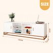 TV Stand Media Console Modern Storage Table Entertainment Centre Hidden Compartments Open Shelves