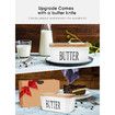 Butter Dish with Lid for Countertop Large Butter Dish Ceramics Butter Keeper Container Silicone Sealing Butter Dishes with Covers Good Kitchen Gift White