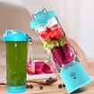Portable Smoothies Blender,USB Juice Cup,Shakes Blender,Baby Food Mixing Machince with 6 Blades Rechargeable Battery,for Home,Travel,Office(Blue)